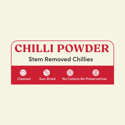 Chilli Powder | stem removed chilli powder