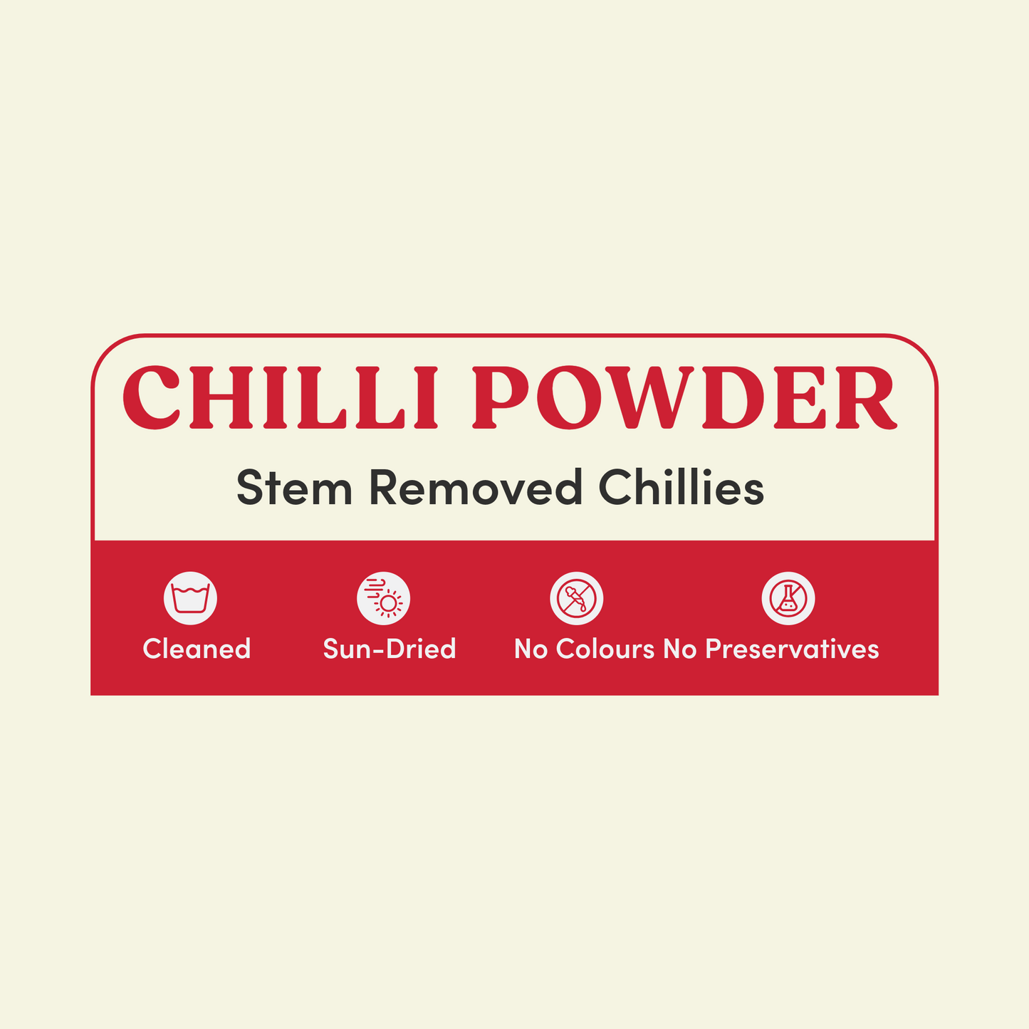 Chilli Powder | stem removed chilli powder